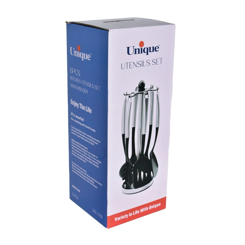 سرویس کفگیر و ملاقه 6 پارچه یونیک همراه استند کد 1196 سرویس کفگیر و ملاقه 6 پارچه یونیک همراه استند کد 1196