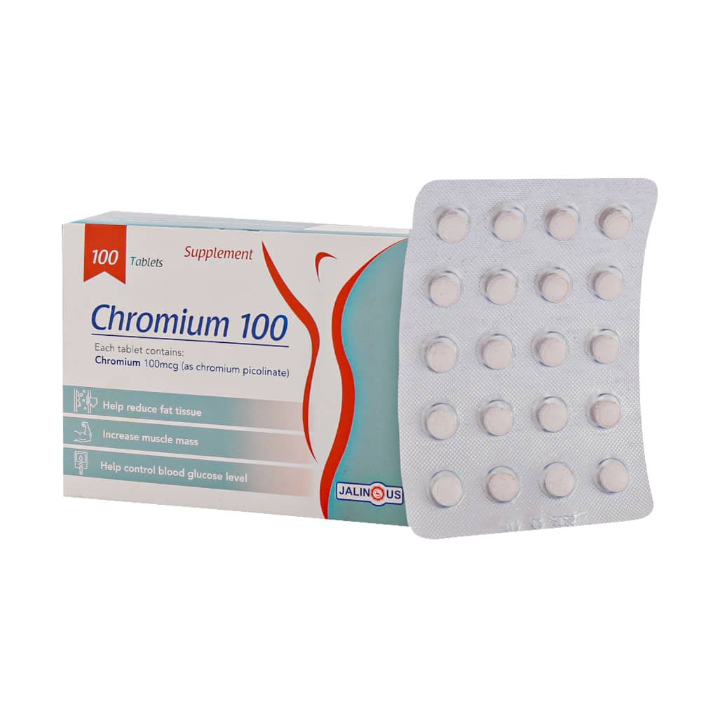 قرص کرومیوم 100 میکروگرم جالینوس 100 عدد قرص کرومیوم 100 میکروگرم جالینوس 100 عدد