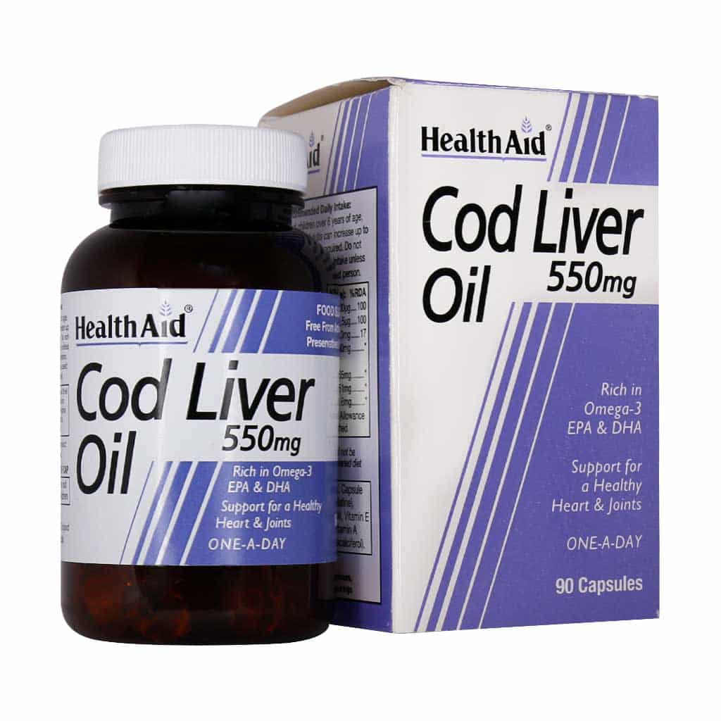 کپسول روغن ماهی کاد لیور اویل هلث اید 90 عدد کپسول روغن ماهی کاد لیور اویل هلث اید 90 عدد