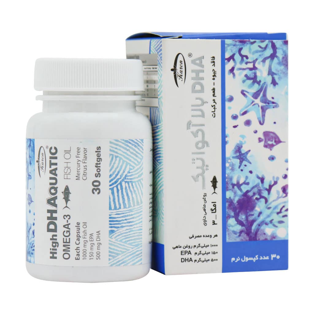 کپسول روغن ماهی حاوی DHA بالا آکواتیک کارن 30 عدد کپسول روغن ماهی حاوی DHA بالا آکواتیک کارن 30 عدد
