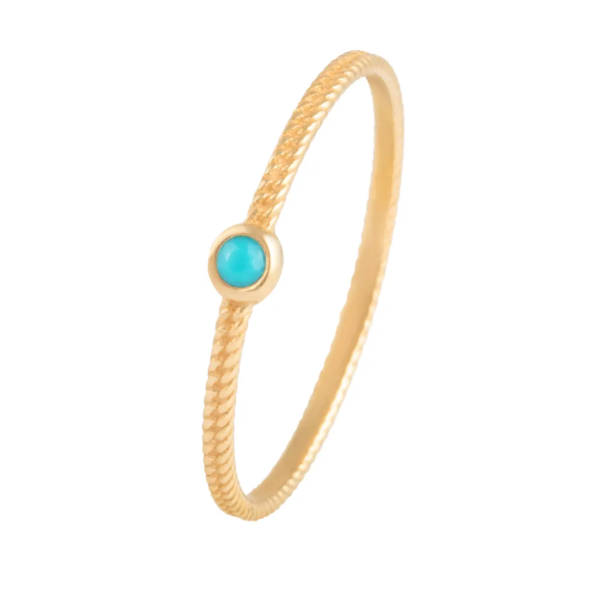 انگشتر طلای 18 عیار زنانه بان گالری مدل نگینی کارتیه ظریف فیروزه ای انگشتر طلای 18 عیار زنانه بان گالری مدل نگینی کارتیه ظریف فیروزه ای