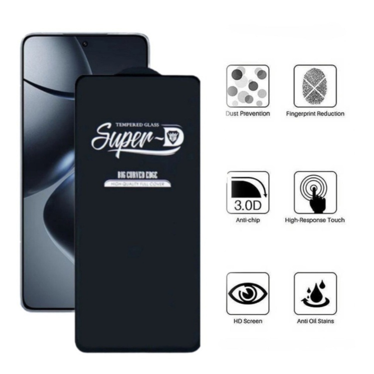 محافظ صفحه نمایش شیشه ای گوشی موبایل اولترا مدل Super D مناسب شیائومی Poco C71