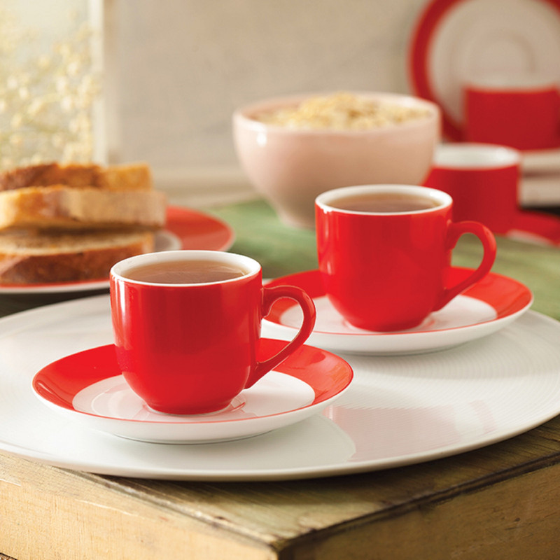 ست قهوه خوری 12 پارچه چینی زرین ایران مدل ایتالیا 6  درجه عالی