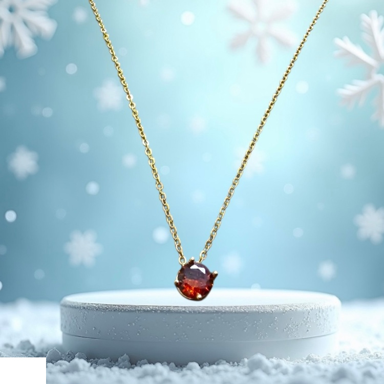 گردنبند طلا 18 عیار زنانه شمیم گلد گالری مدل مینیمال طرح یاقوت قرمز گردنبند طلا 18 عیار زنانه شمیم گلد گالری مدل مینیمال طرح یاقوت قرمز