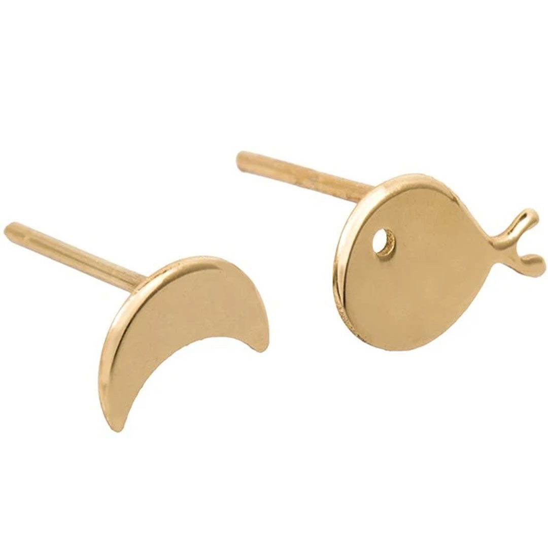 گوشواره طلا 18 عیار زنانه شمیم گلد گالری مدل EG16