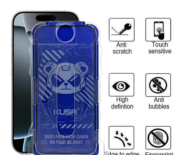 محافظ صفحه نمایش حریم شخصی اپیکوی مدل Kusa Easy install Kit مناسب برای گوشی موبایل اپل iPhone 16 Pro Max به همراه کیت نصب آسان محافظ صفحه نمایش حریم شخصی اپیکوی مدل Kusa Easy install Kit مناسب برای گوشی موبایل اپل iPhone 16 Pro Max به همراه کیت نصب آسان