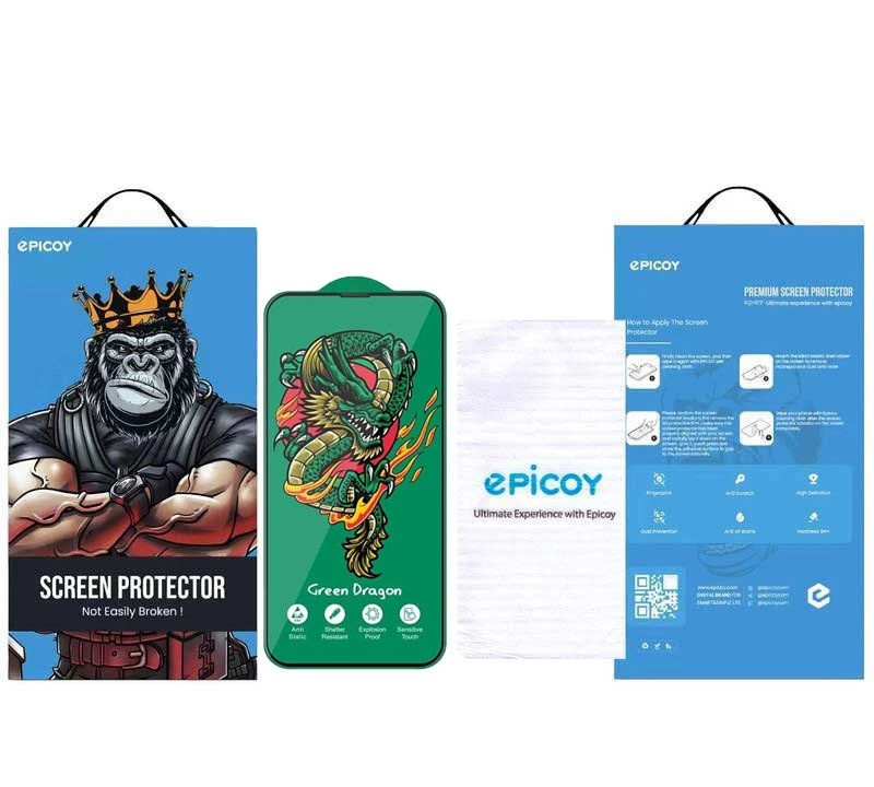 محافظ صفحه نمایش اپیکوی مدل Green Dragon ExplosionProof مناسب برای گوشی موبایل اپل iPhone 16 Pro محافظ صفحه نمایش اپیکوی مدل Green Dragon ExplosionProof مناسب برای گوشی موبایل اپل iPhone 16 Pro