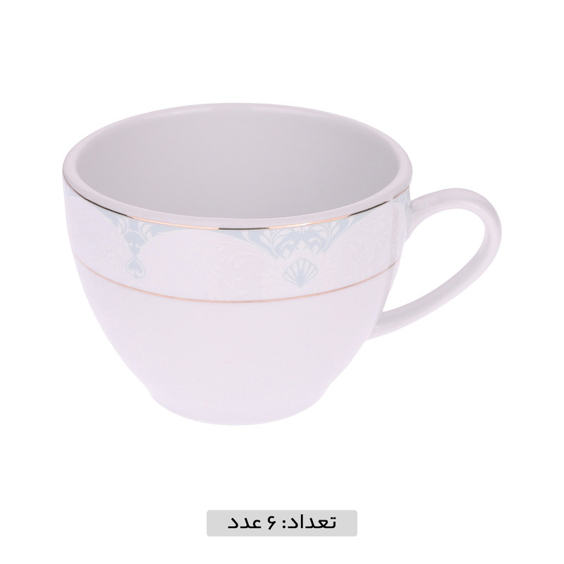 سرویس چای خوری 12 پارچه چینی مقصود طرح مونالیزا مدل دانمارکی ورژن 2