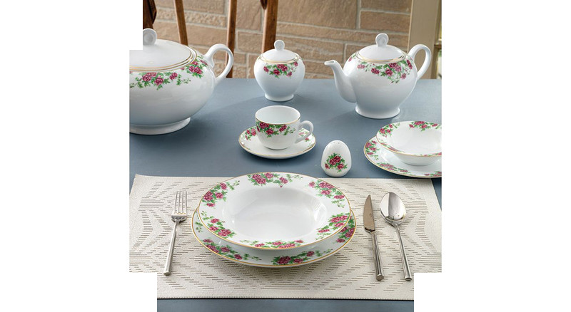 سرویس غذاخوری 102 پارچه چینی زرین ایران سری ایتالیا اف مدل Bidgol درجه عالی سرویس غذاخوری 102 پارچه چینی زرین ایران سری ایتالیا اف مدل Bidgol درجه عالی