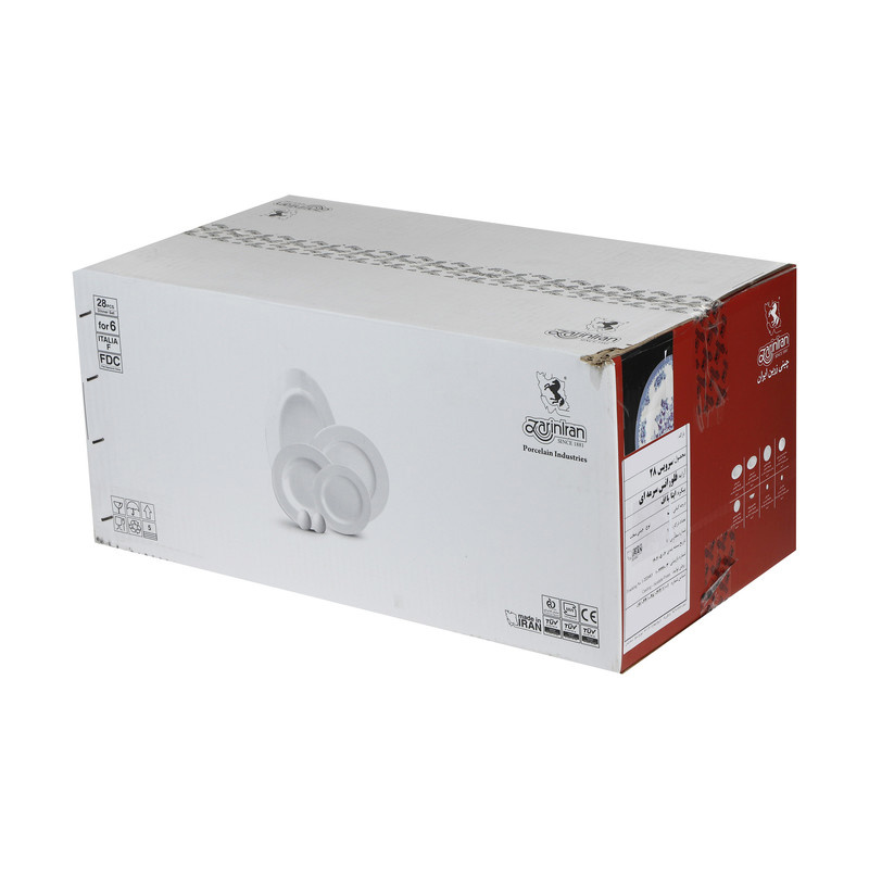 سرویس غذاخوری 28 پارچه چینی زرین ایران مدل ایتالیا اف فلورانس درجه یک سرویس غذاخوری 28 پارچه چینی زرین ایران مدل ایتالیا اف فلورانس درجه یک