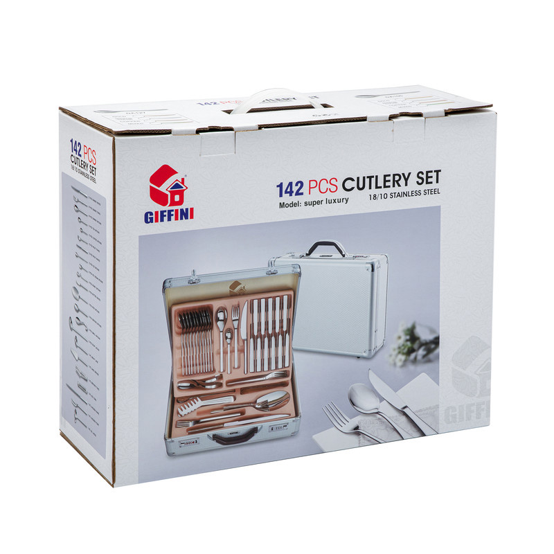 سرویس قاشق و چنگال 142 پارچه جی فی نی مدل 841 سرویس قاشق و چنگال 142 پارچه جی فی نی مدل 841