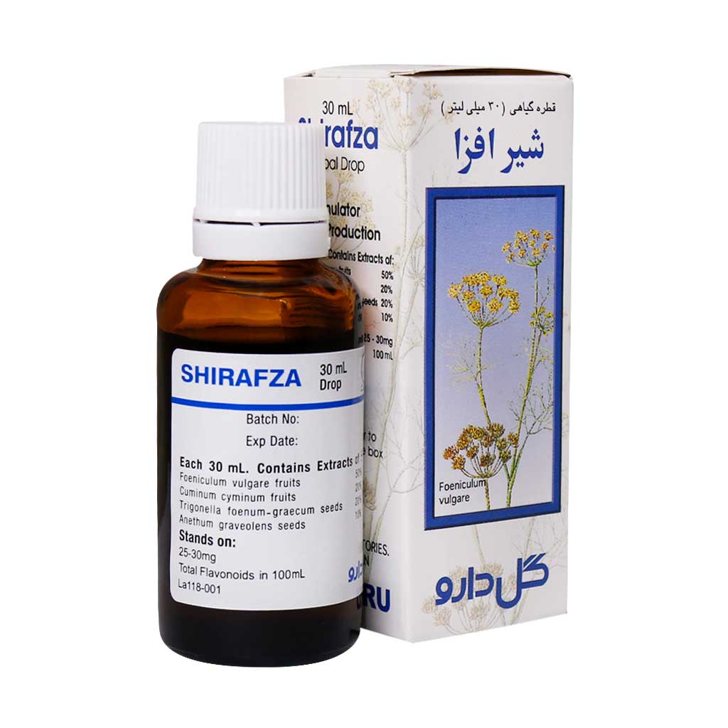 قطره گیاهی شیرافزا گل دارو ۳۰ میلی لیتر قطره گیاهی شیرافزا گل دارو ۳۰ میلی لیتر