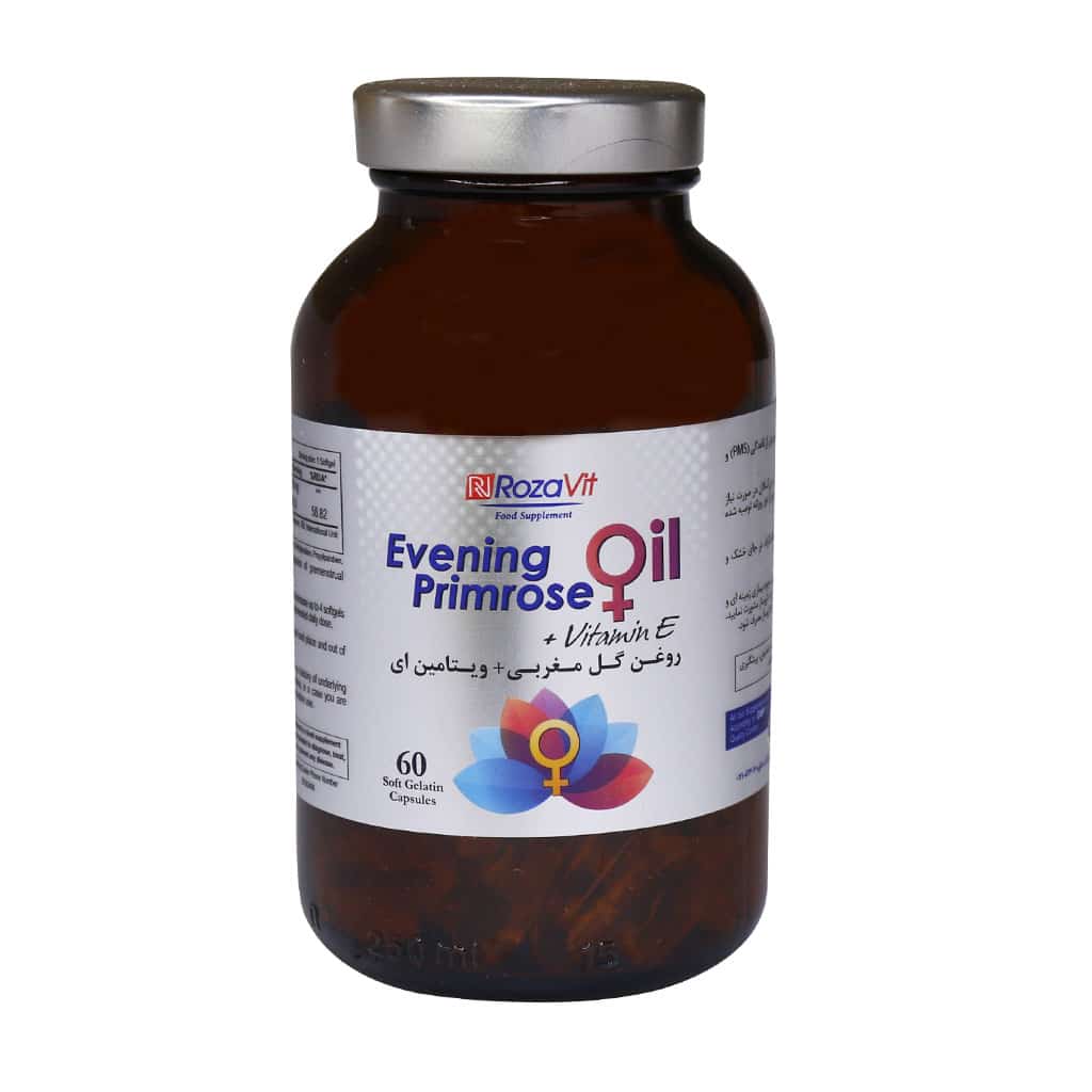 سافت ژل روغن گل مغربی و ویتامین E رزاویت 60 عدد سافت ژل روغن گل مغربی و ویتامین E رزاویت 60 عدد