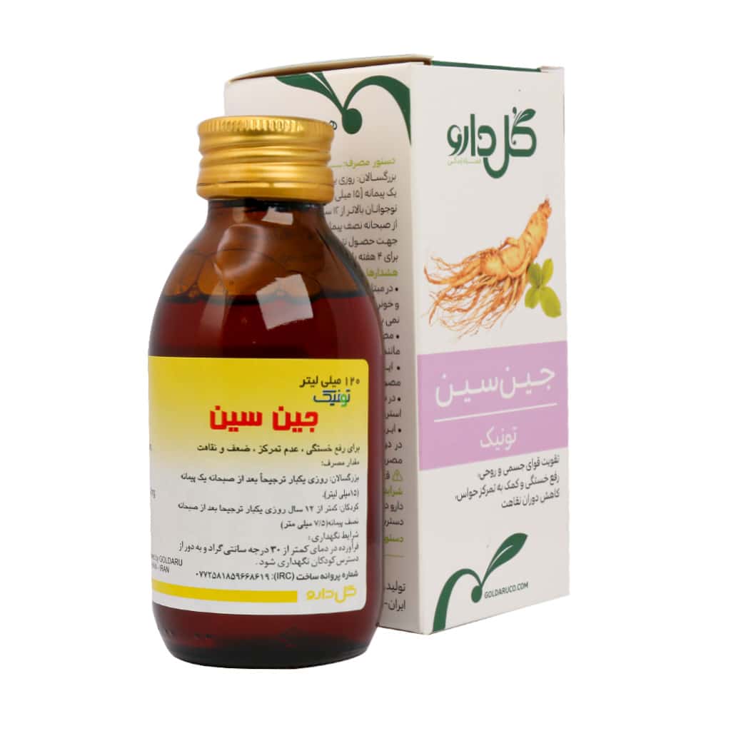 تونیک جین سین گل دارو 120 میلی لیتر تونیک جین سین گل دارو 120 میلی لیتر