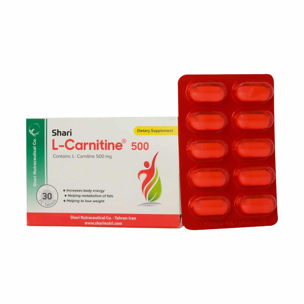 قرص ال کارنیتین 500 میلی گرم شاری 30 عدد قرص ال کارنیتین 500 میلی گرم شاری 30 عدد