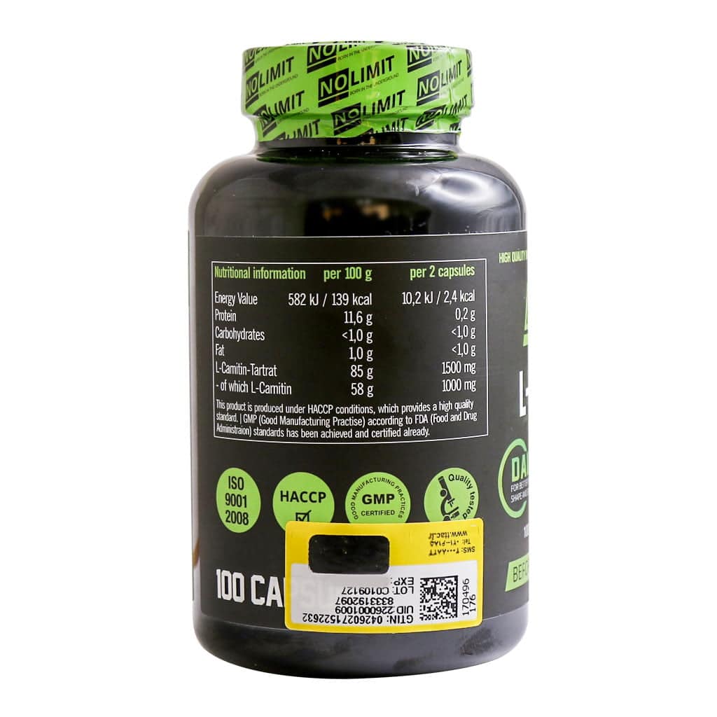 کپسول ال کارنیتین نولیمیت 100 عدد