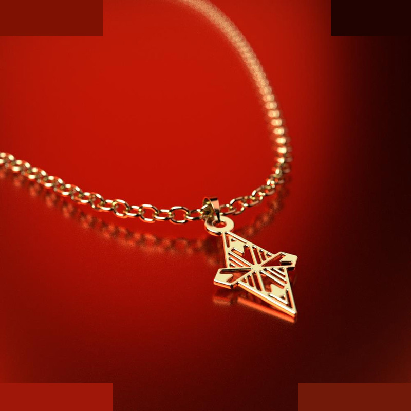 نیم ست طلا 18 عیار زنانه مدوپد مدل لوزی کد NA10097