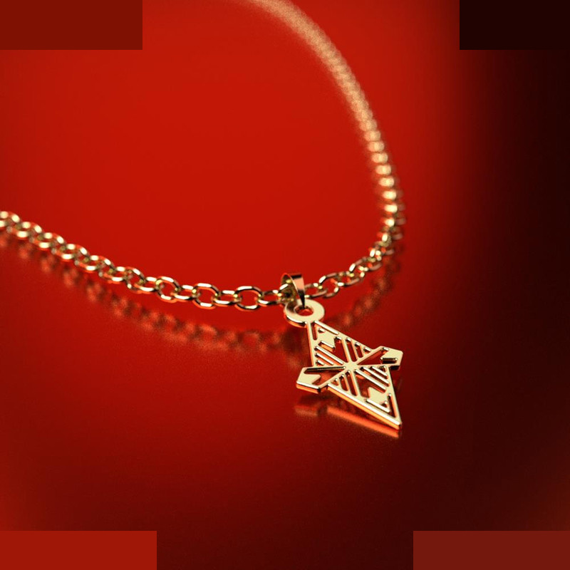 نیم ست طلا 18 عیار زنانه مدوپد مدل لوزی کد NA10209