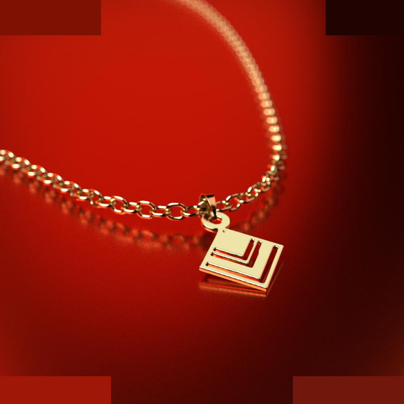 نیم ست طلا 18 عیار زنانه مدوپد مدل لوزی کد NA10266