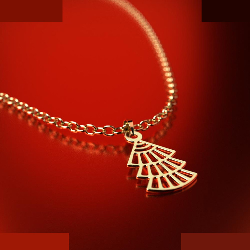 نیم ست طلا 18 عیار زنانه مدوپد مدل هندسی کد NA12209