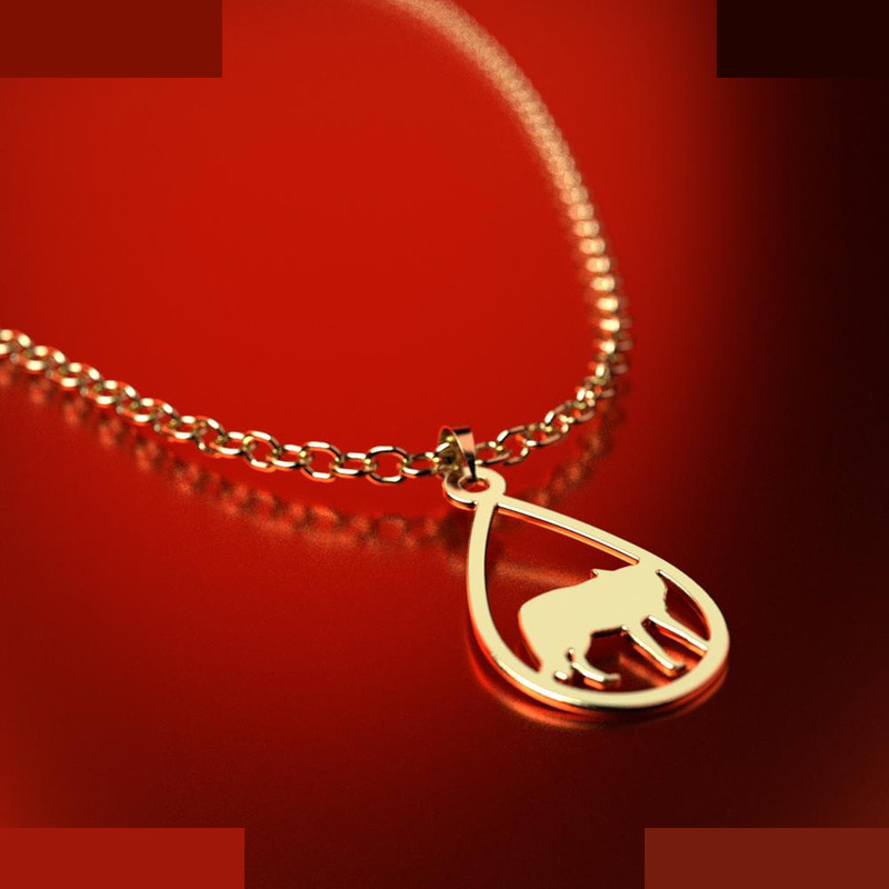 نیم ست طلا 18 عیار زنانه مدوپد مدل گرگ کد NA12273