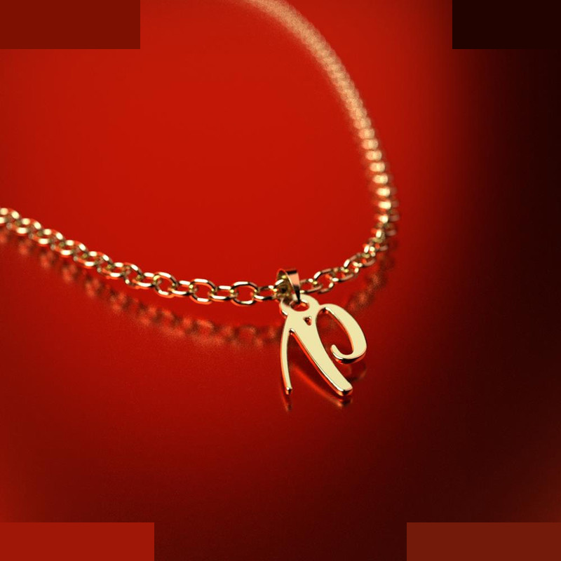 نیم ست طلا 18 عیار زنانه مدوپد مدل حرف p کد NA12337