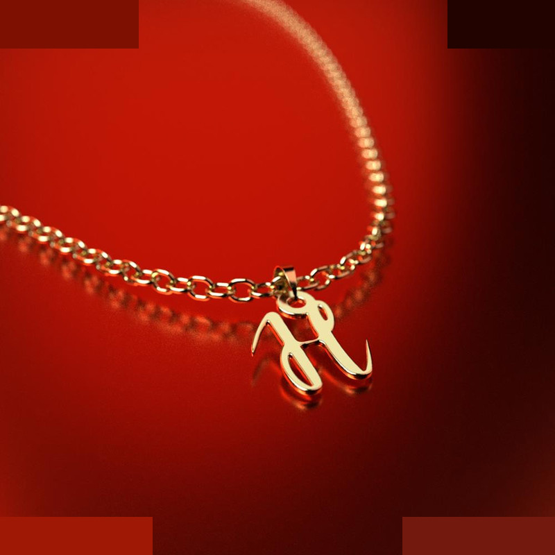 نیم ست طلا 18 عیار زنانه مدوپد مدل حرف h کد NA12339