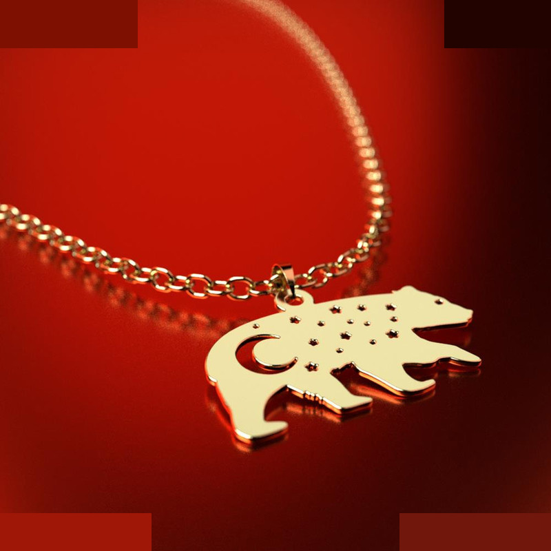 نیم ست طلا 18 عیار زنانه مدوپد مدل خرس کد NA12450