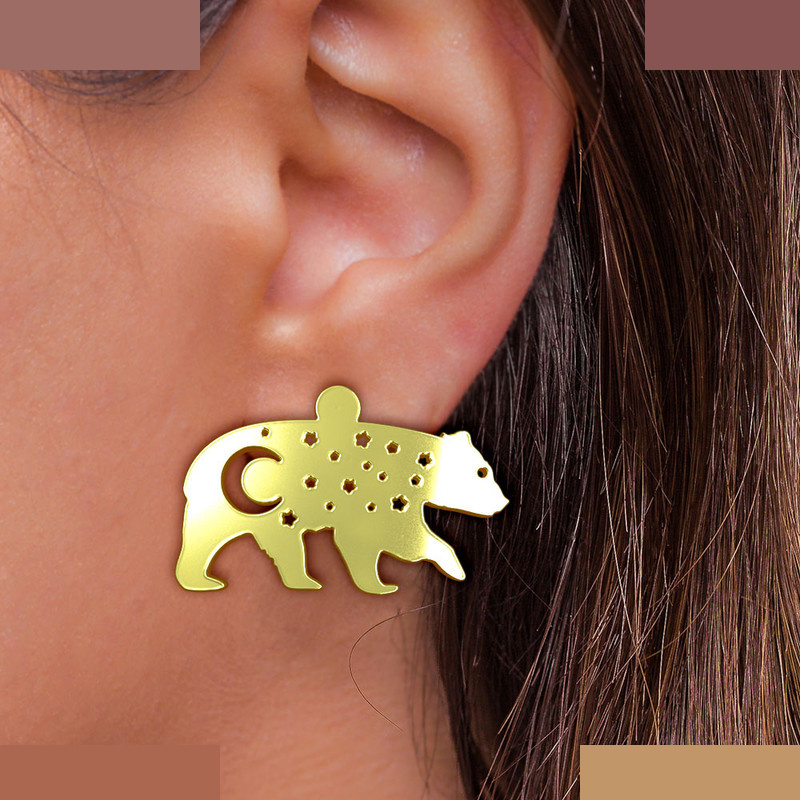 نیم ست طلا 18 عیار زنانه مدوپد مدل خرس کد NA12893