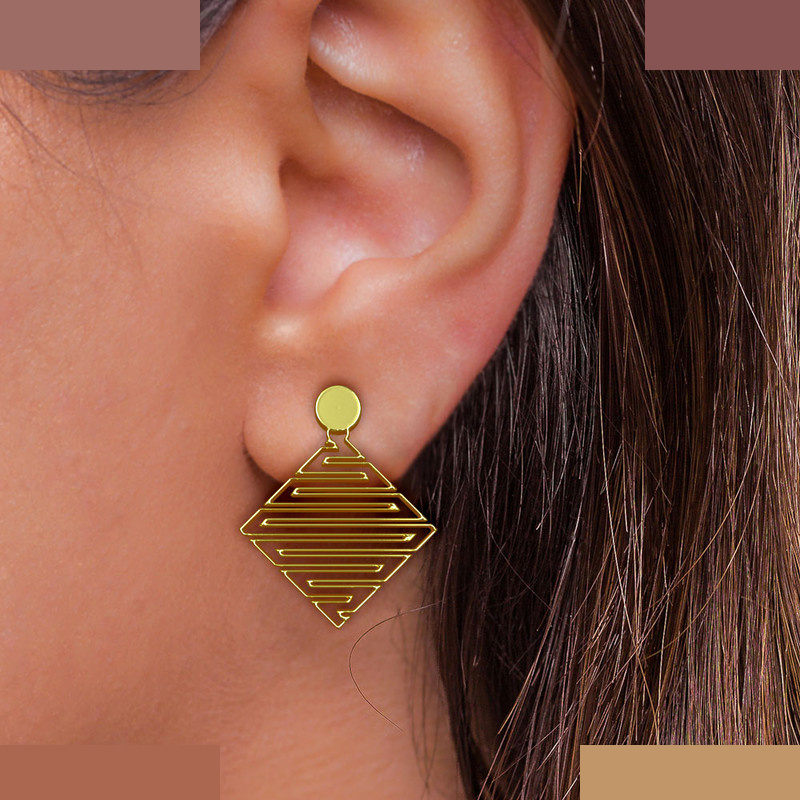 نیم ست طلا 18 عیار زنانه مدوپد مدل لوزی کد NA12970 نیم ست طلا 18 عیار زنانه مدوپد مدل لوزی کد NA12970