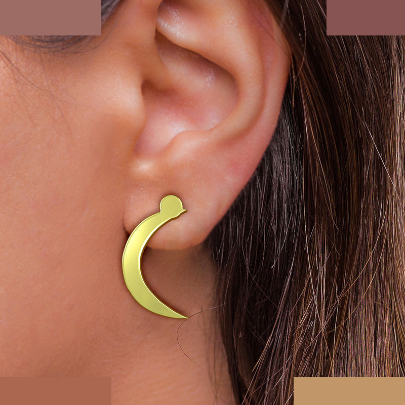 نیم ست طلا 18 عیار زنانه مدوپد مدل ماه کد NA15091