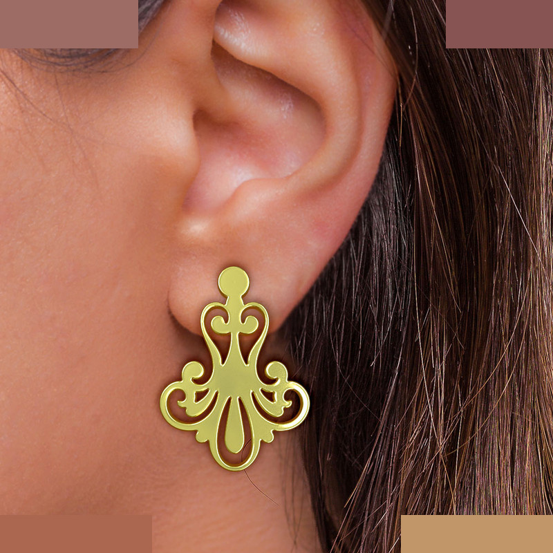 نیم ست طلا 18 عیار زنانه مدوپد مدل اسلیمی کد NA15320 نیم ست طلا 18 عیار زنانه مدوپد مدل اسلیمی کد NA15320