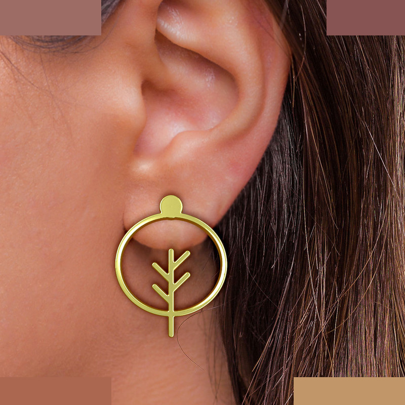 نیم ست طلا 18 عیار زنانه مدوپد مدل درخت کد NA15799