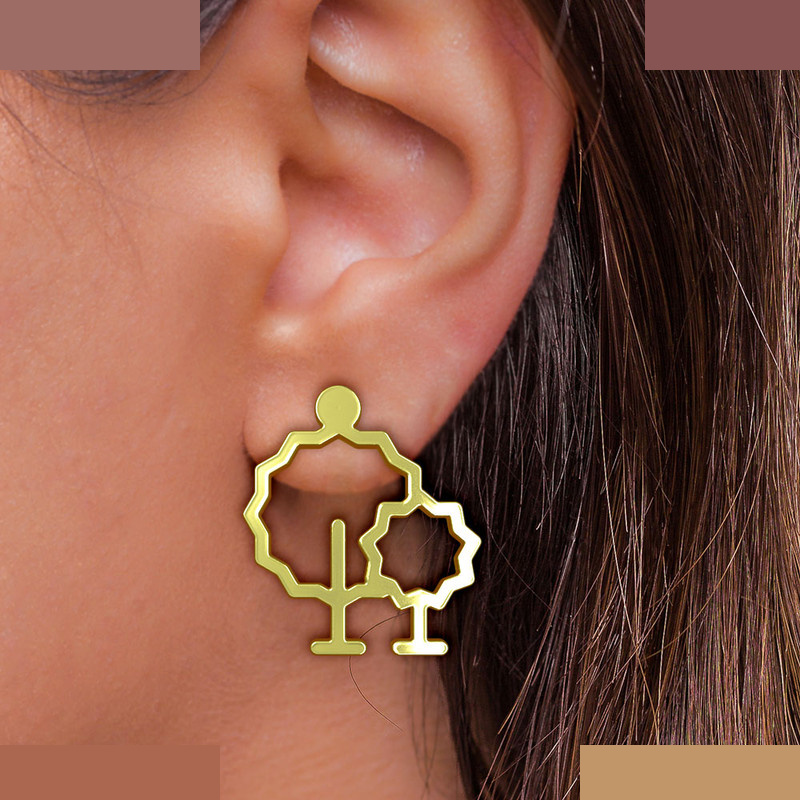 نیم ست طلا 18 عیار زنانه مدوپد مدل درخت کد NA15829