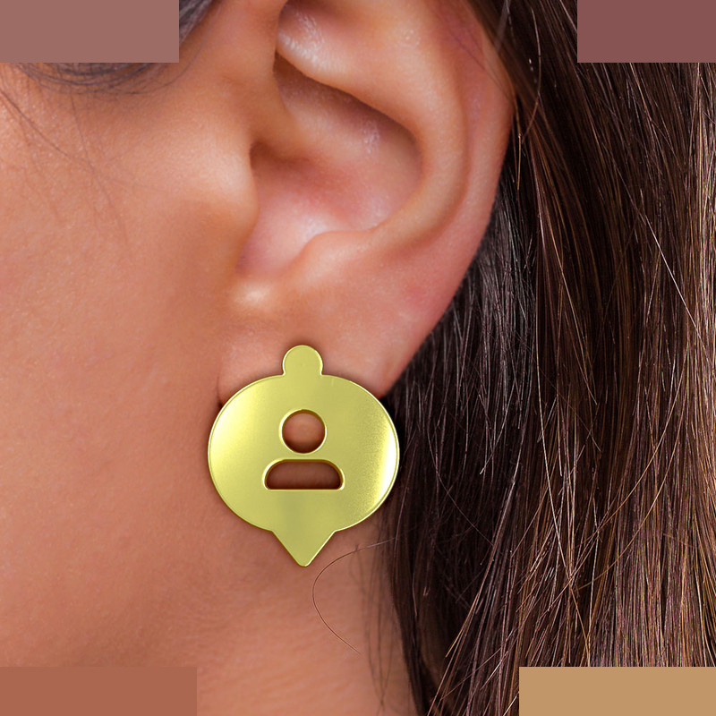 نیم ست طلا 18 عیار زنانه مدوپد مدل علامت پروفایل کد NA16036