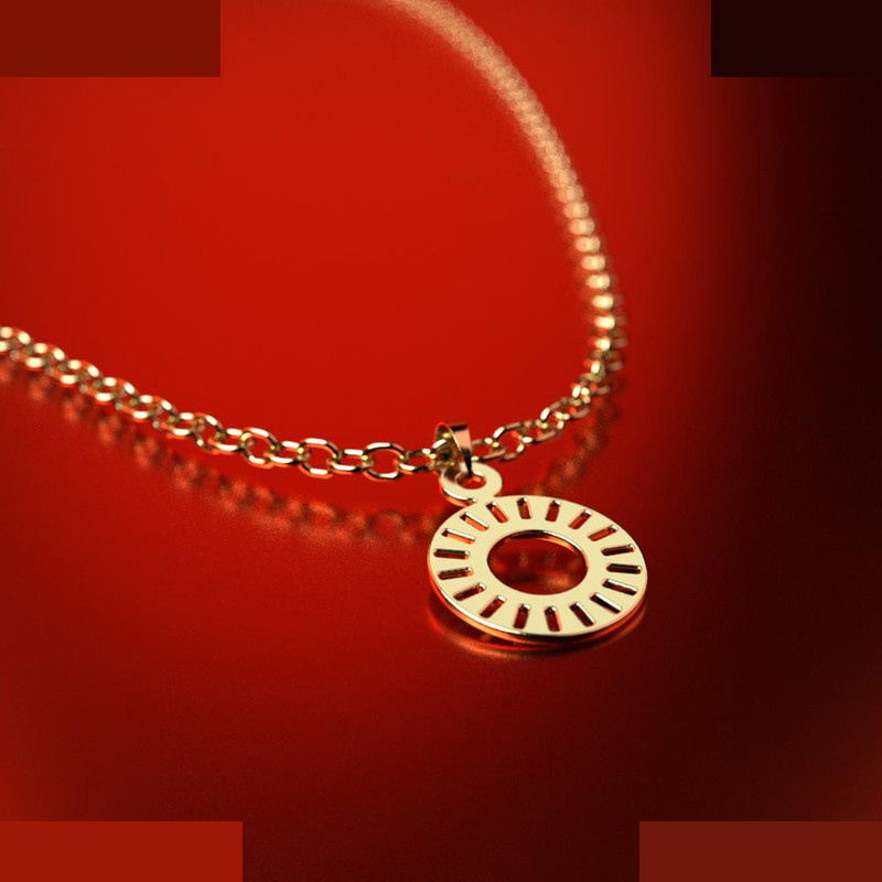 نیم ست طلا 18 عیار زنانه مدوپد مدل دایره کد NA10616