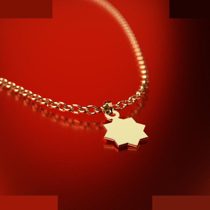 نیم ست طلا 18 عیار زنانه مدوپد مدل اسلیمی کد NA10656