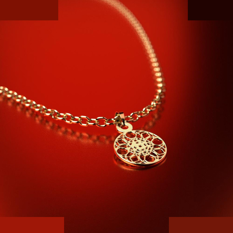 نیم ست طلا 18 عیار زنانه مدوپد مدل دایره کد NA10668