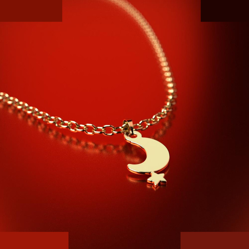 نیم ست طلا 18 عیار زنانه مدوپد مدل ماه و ستاره کد NA10686