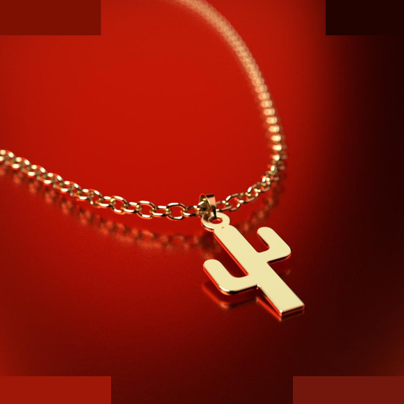 نیم ست طلا 18 عیار زنانه مدوپد مدل کاکتوس کد NA10812