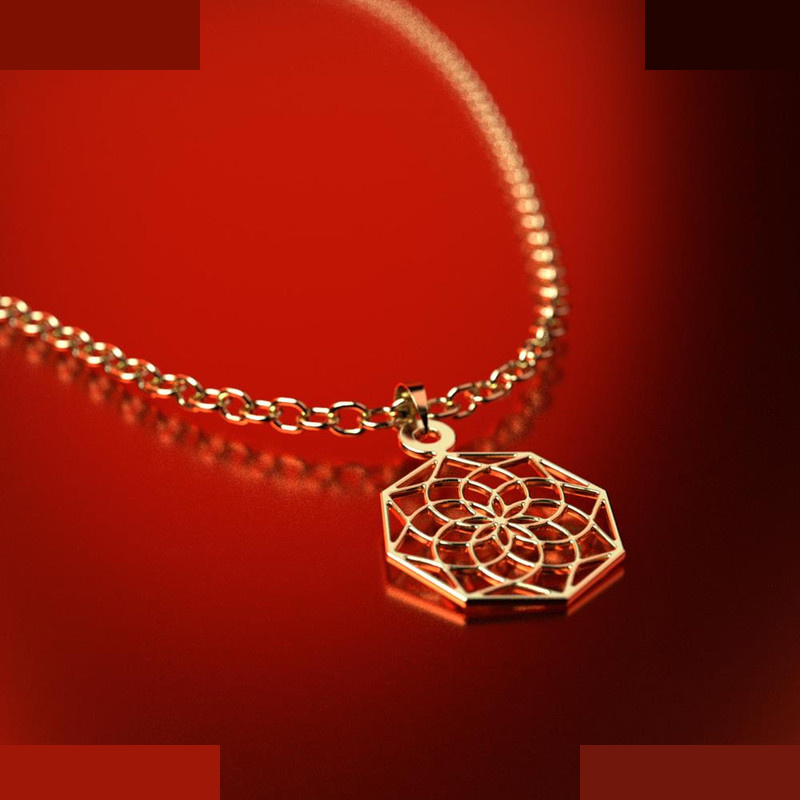 نیم ست طلا 18 عیار زنانه مدوپد مدل هندسی کد NA10906