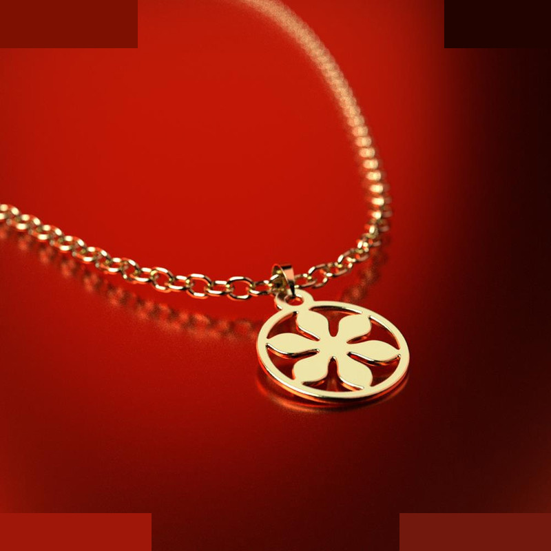 نیم ست طلا 18 عیار زنانه مدوپد مدل گل کد NA11007