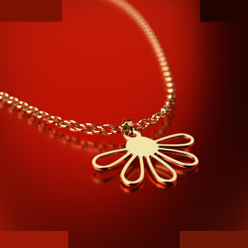 نیم ست طلا 18 عیار زنانه مدوپد مدل گل کد NA11022