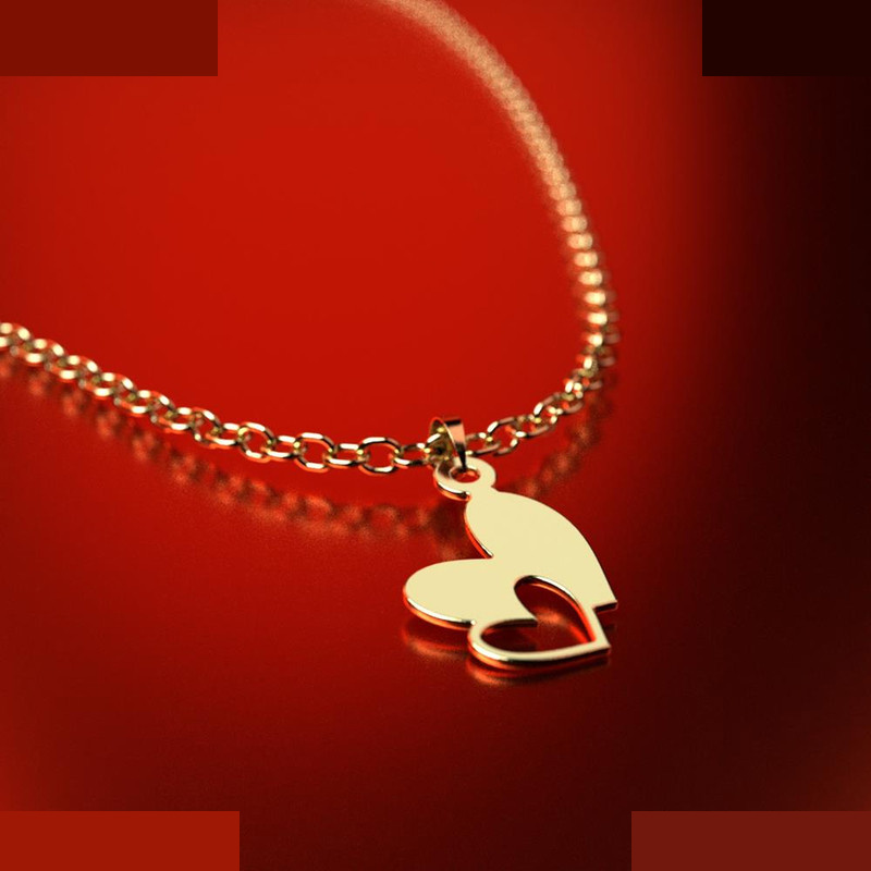 نیم ست طلا 18 عیار زنانه مدوپد مدل قلب کد NA11259