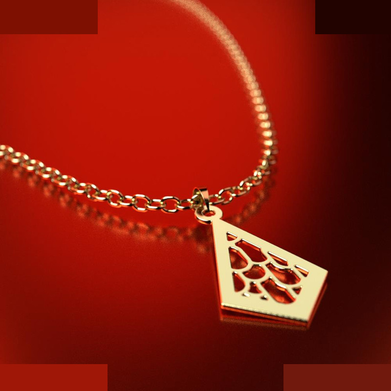 نیم ست طلا 18 عیار زنانه مدوپد مدل لوزی کد NA11290