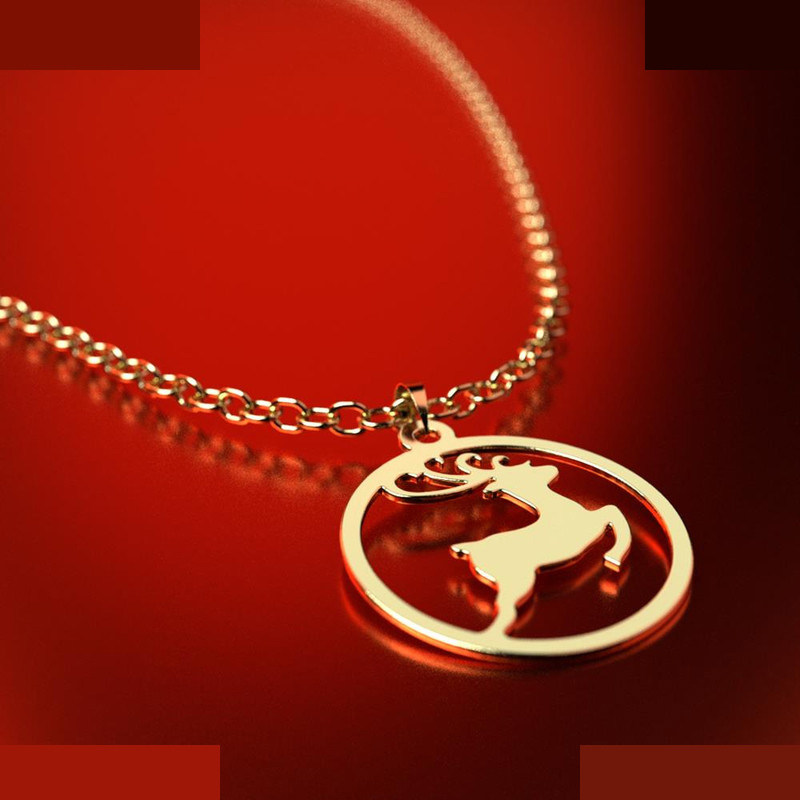 نیم ست طلا 18 عیار زنانه مدوپد مدل گوزن کریسمس کد NA11373 نیم ست طلا 18 عیار زنانه مدوپد مدل گوزن کریسمس کد NA11373