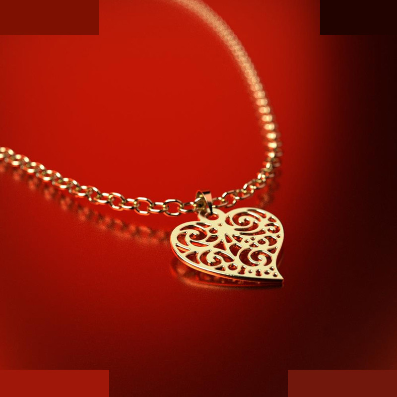 نیم ست طلا 18 عیار زنانه مدوپد مدل قلب کد NA11416