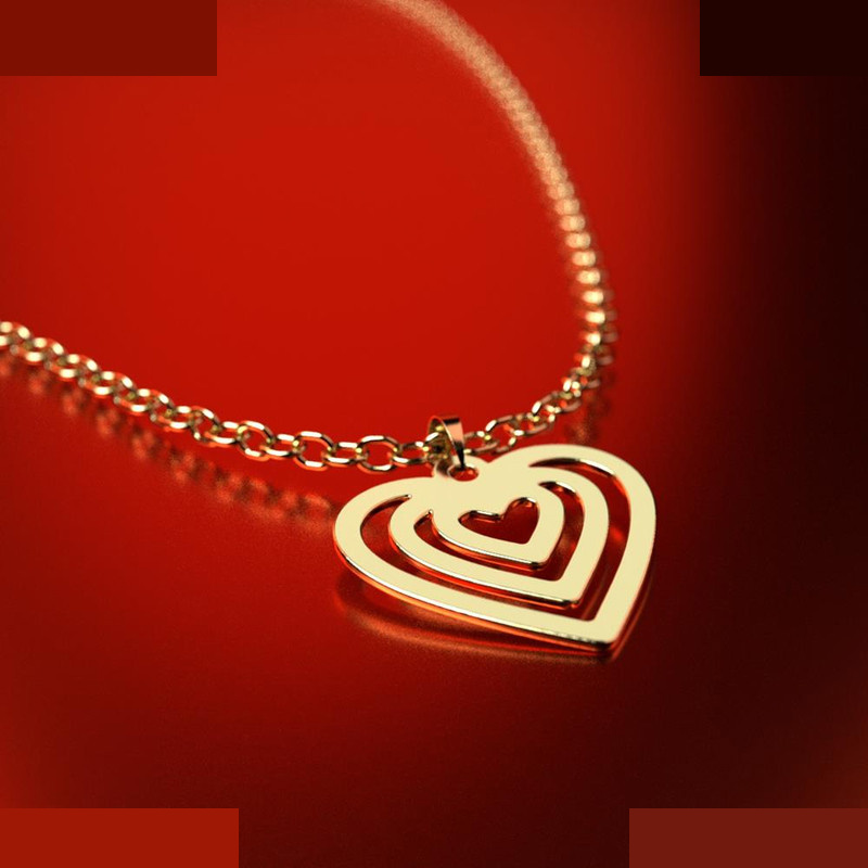 نیم ست طلا 18 عیار زنانه مدوپد مدل قلب کد NA11425