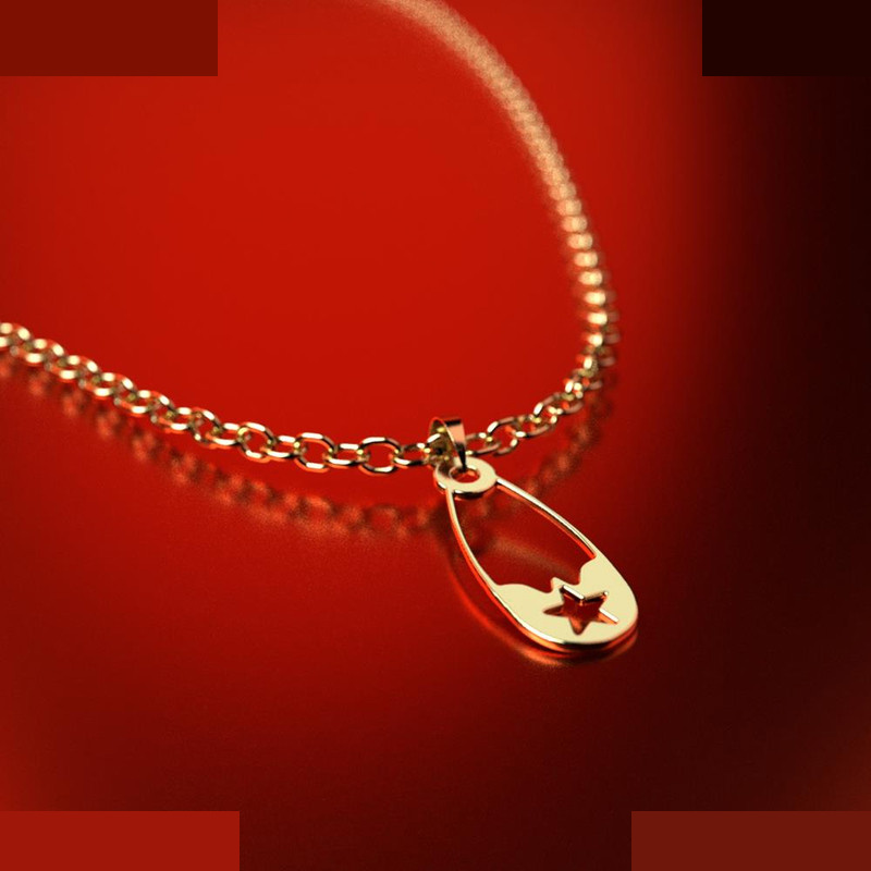 نیم ست طلا 18 عیار زنانه مدوپد مدل سنجاق ستاره کد NA11517