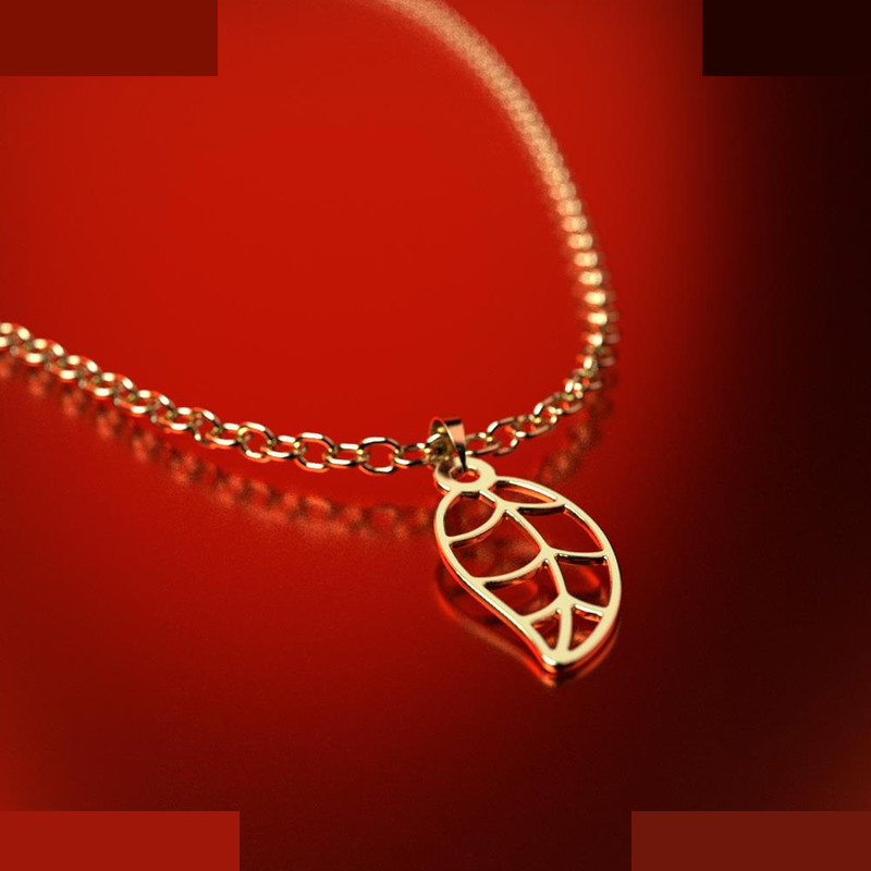 نیم ست طلا 18 عیار زنانه مدوپد مدل برگ کد NA11608